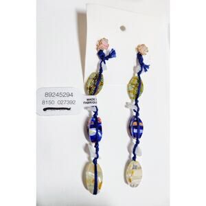 Free People Ariana Ost Voyage Dangle Earrings Artisanal Beaded Crystal Glass